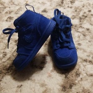 Blue suede Jordan Retro 1s